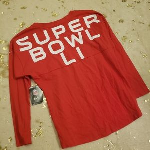 NIKE Small Super Bow LI Red Long Sleeve Shirt